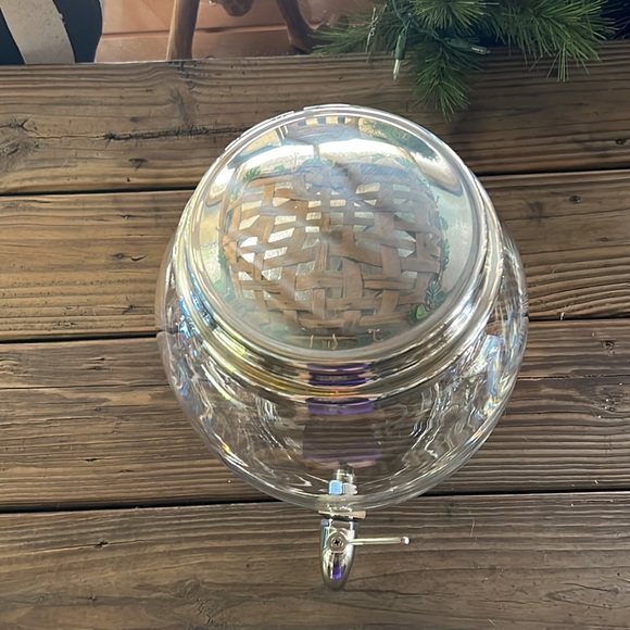 Pottery Barn Classic Glass 7.5 qt Drink Dispenser with Silver Spout and … - Picture 12 of 16